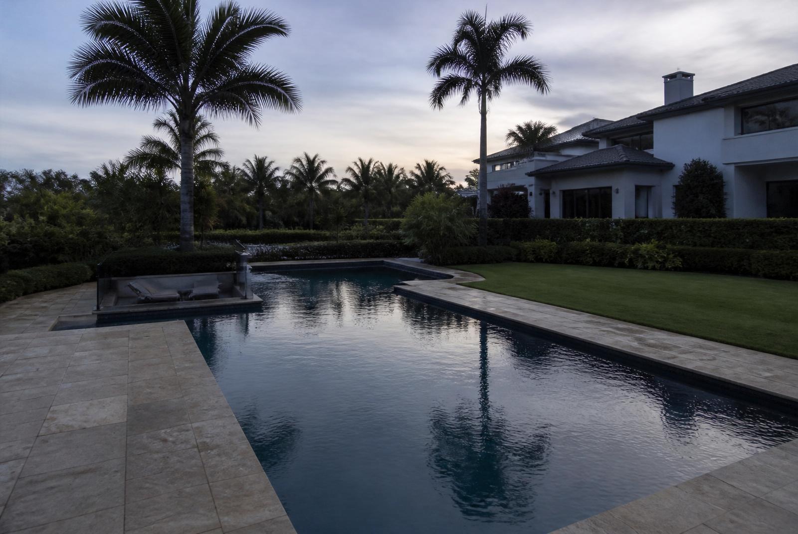 Outdoor Living before landscape lighting installation